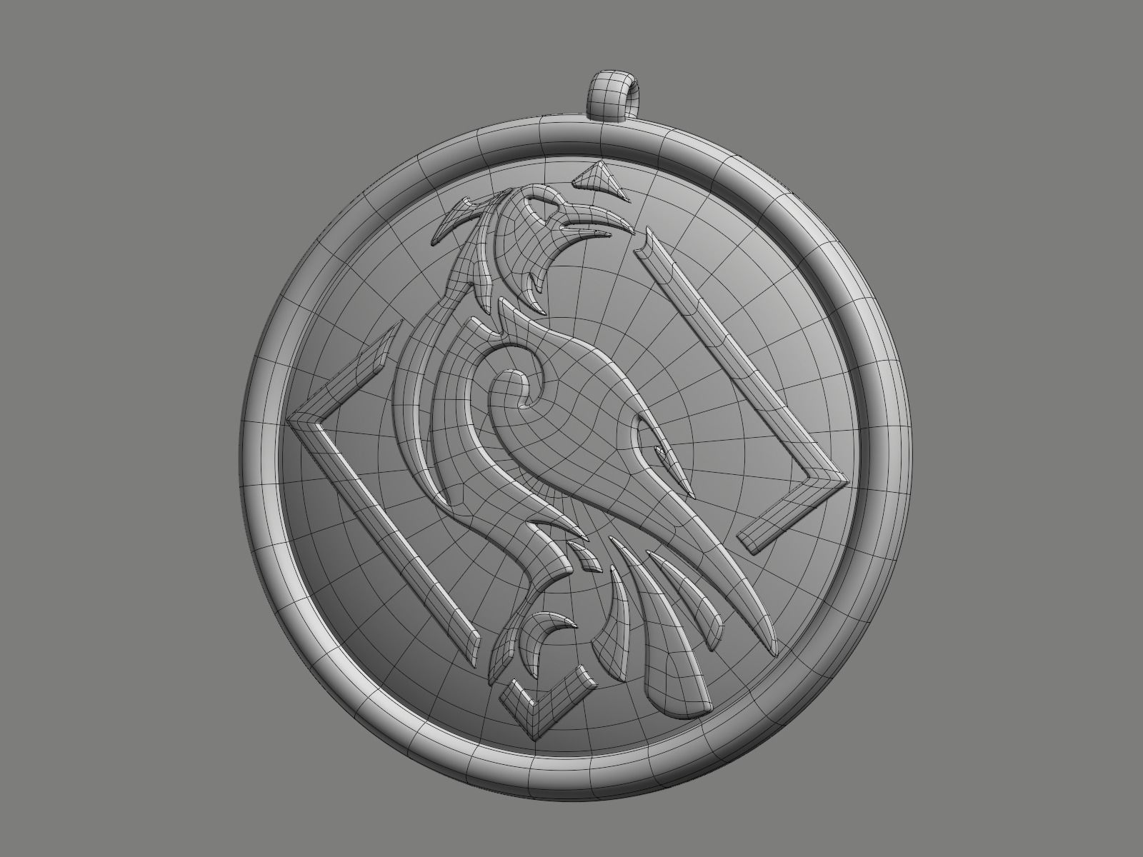 Genshin Impact Fischl von Luftschloss Narfidort Emblem pendant 3D print model_7