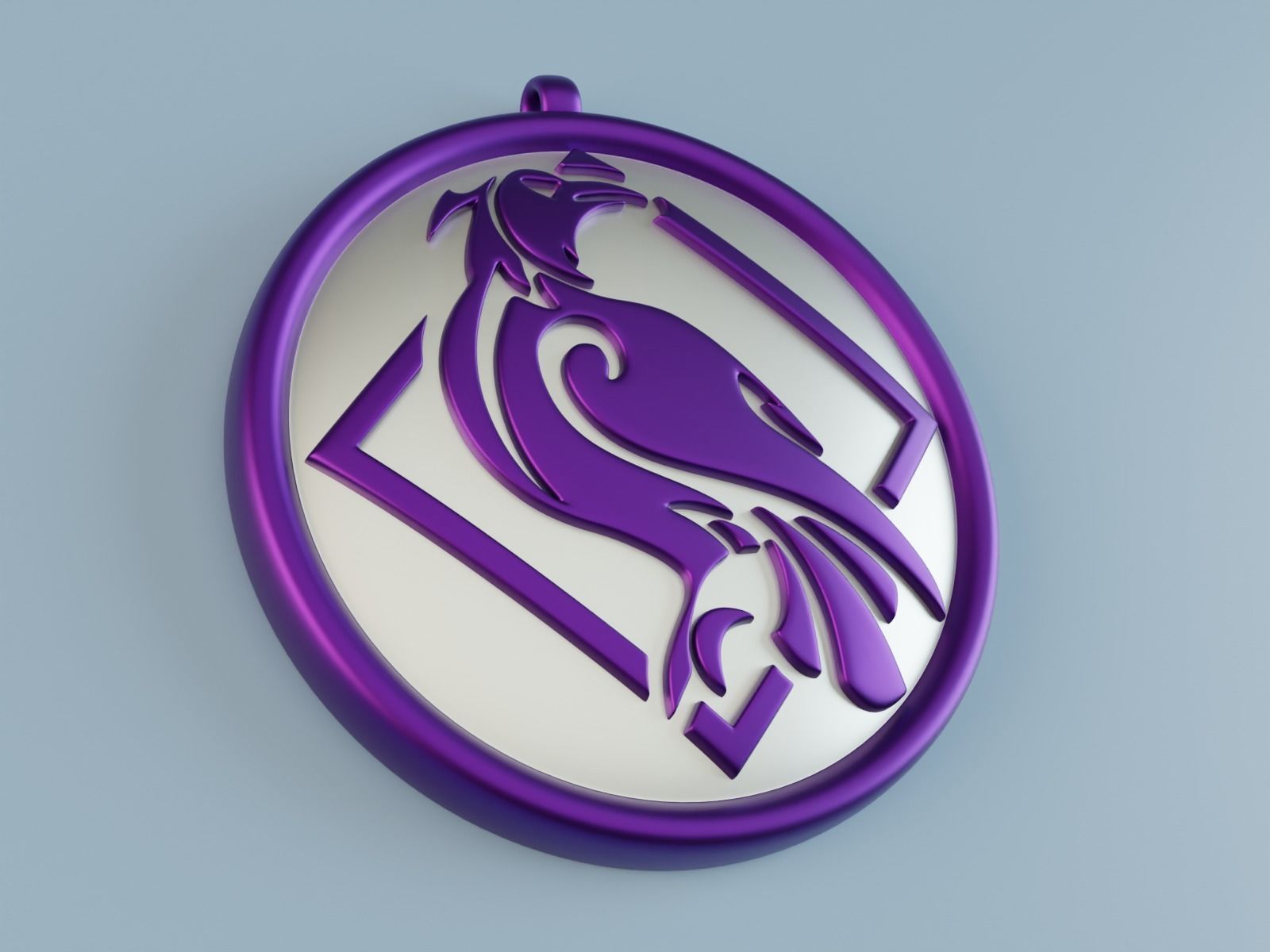 Genshin Impact Fischl von Luftschloss Narfidort Emblem pendant 3D print model_1