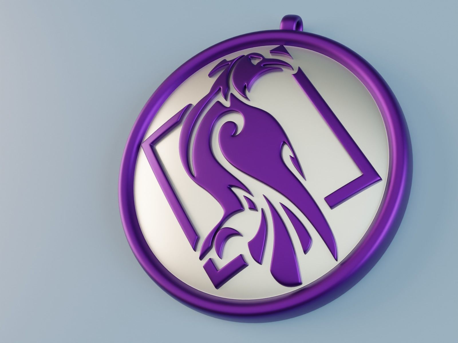 Genshin Impact Fischl von Luftschloss Narfidort Emblem pendant 3D print model_2