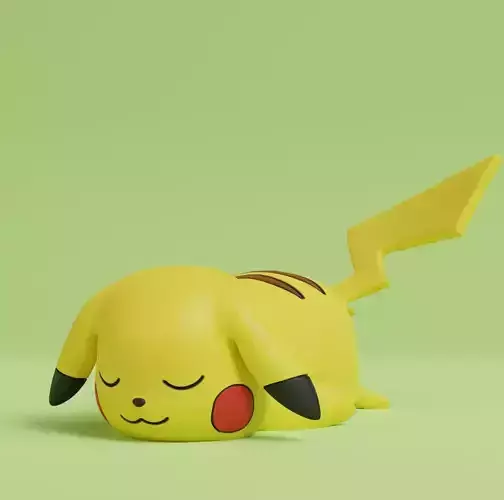 Pokemon - Sleeping Pikachu Free 3D print model