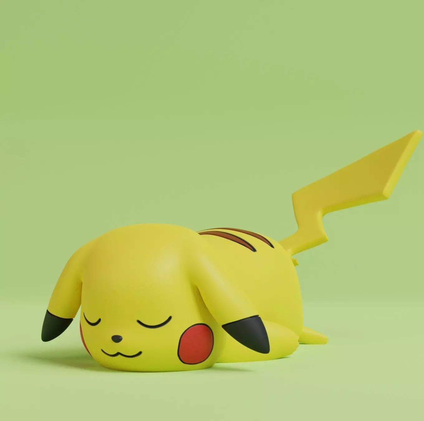 Pokemon - Sleeping Pikachu Free 3D print model_0