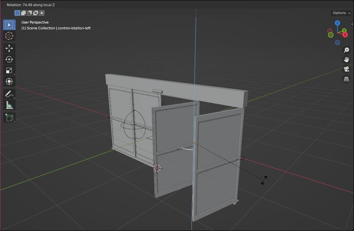 Automatic Sliding Door 3D model_11