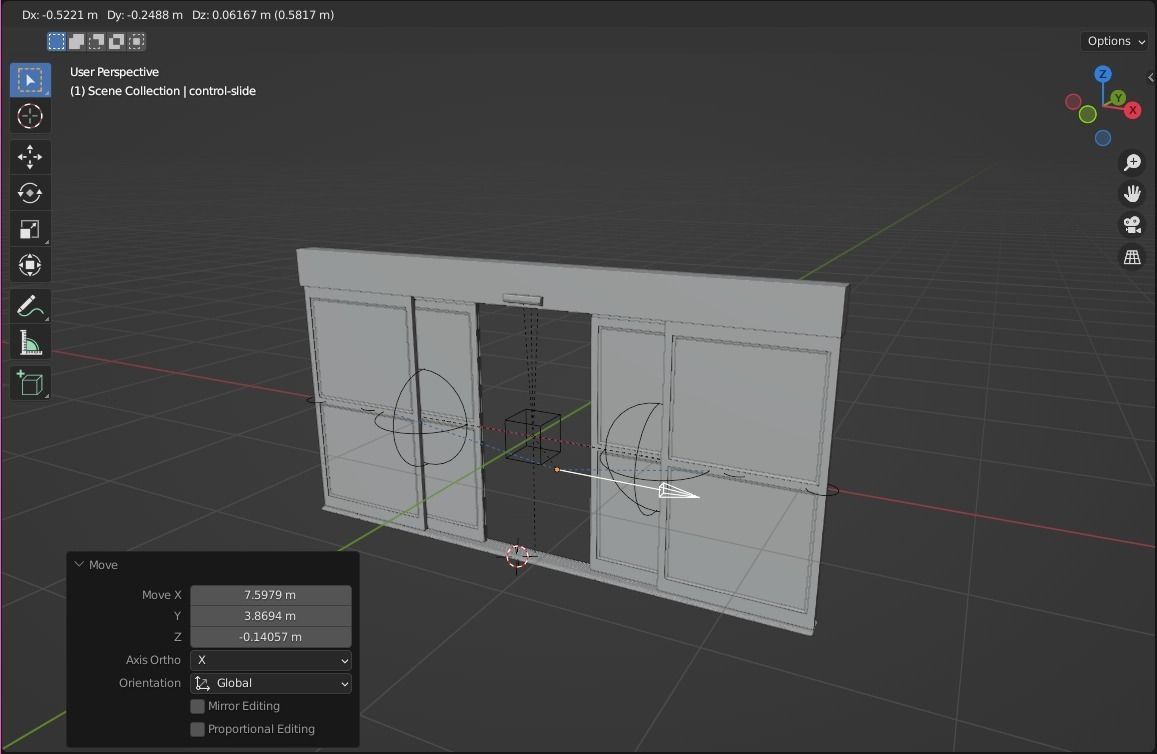 Automatic Sliding Door 3D model_12