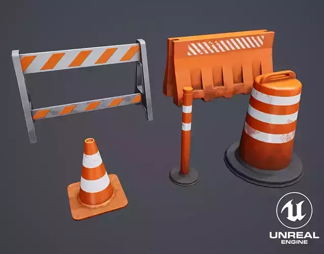 Stylized Traffic Cones