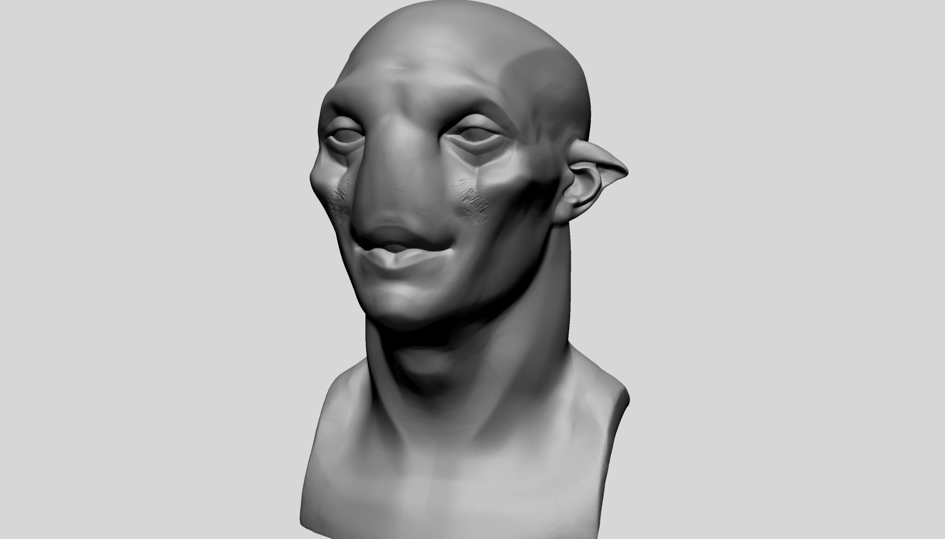 Male Head Planes and Different Shapes 3D model_10