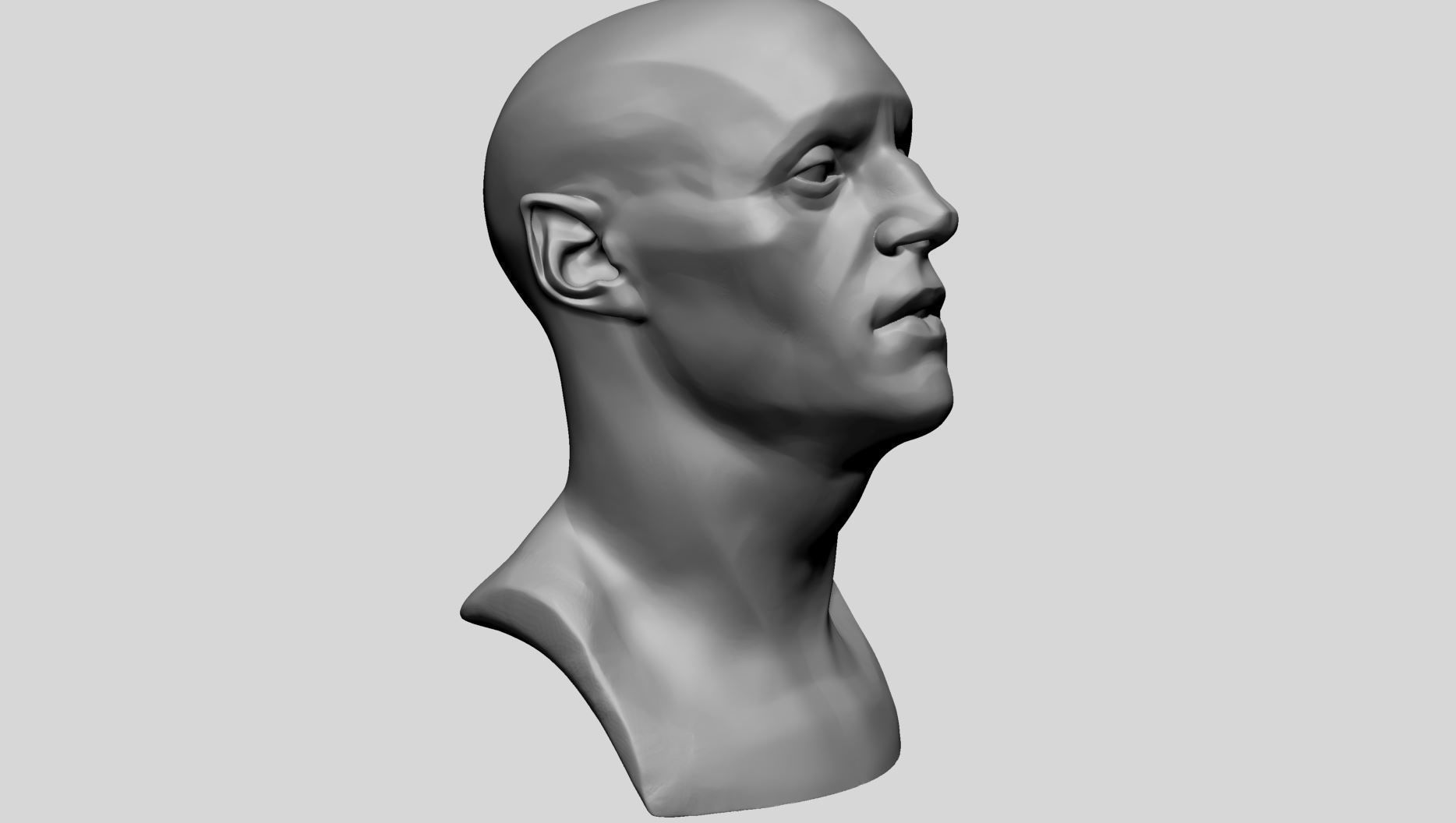 Male Head Planes and Different Shapes 3D model_6