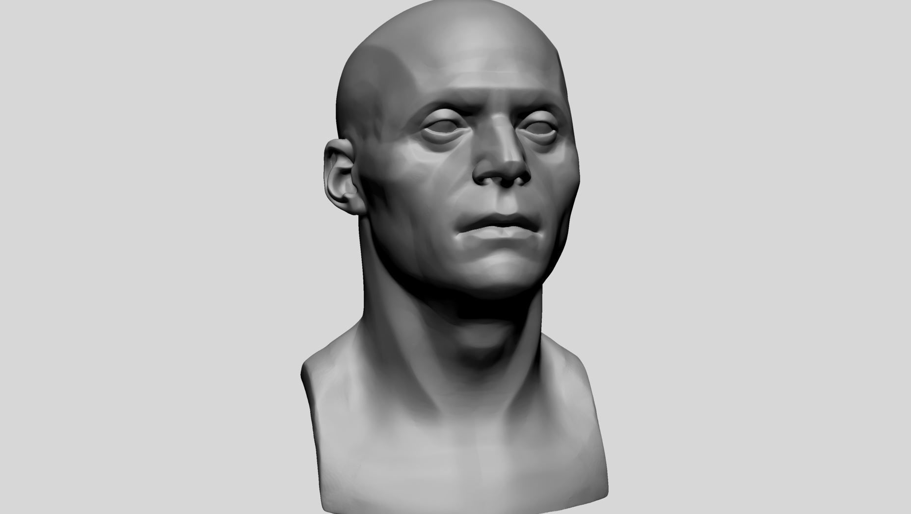 Male Head Planes and Different Shapes 3D model_1