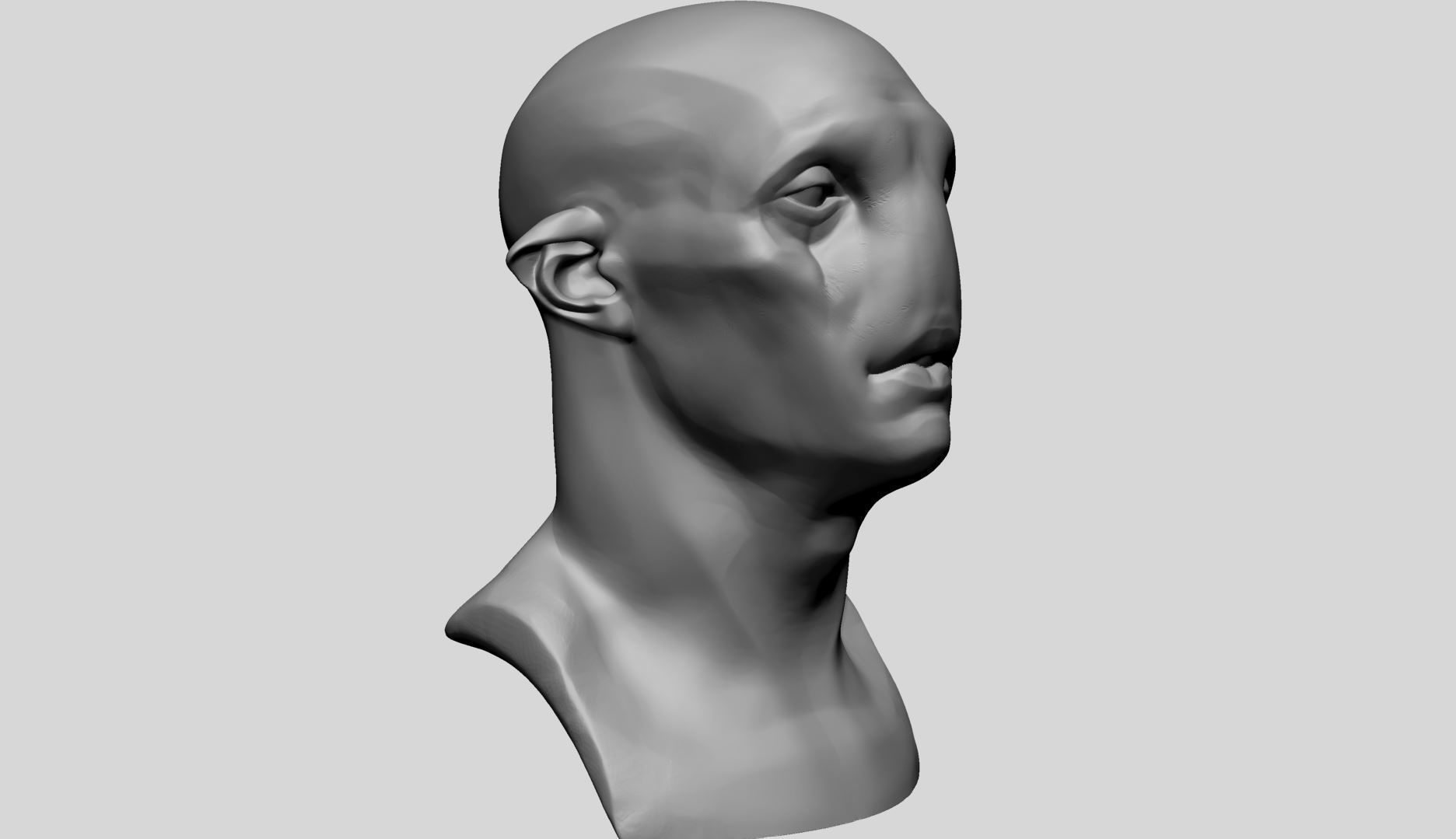 Male Head Planes and Different Shapes 3D model_8