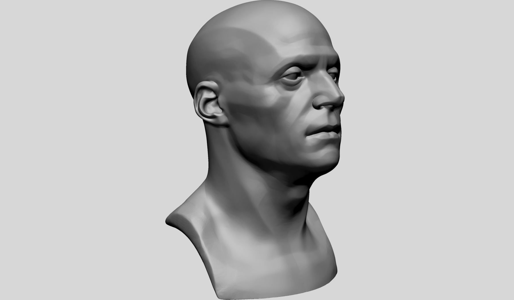 Male Head Planes and Different Shapes 3D model_5