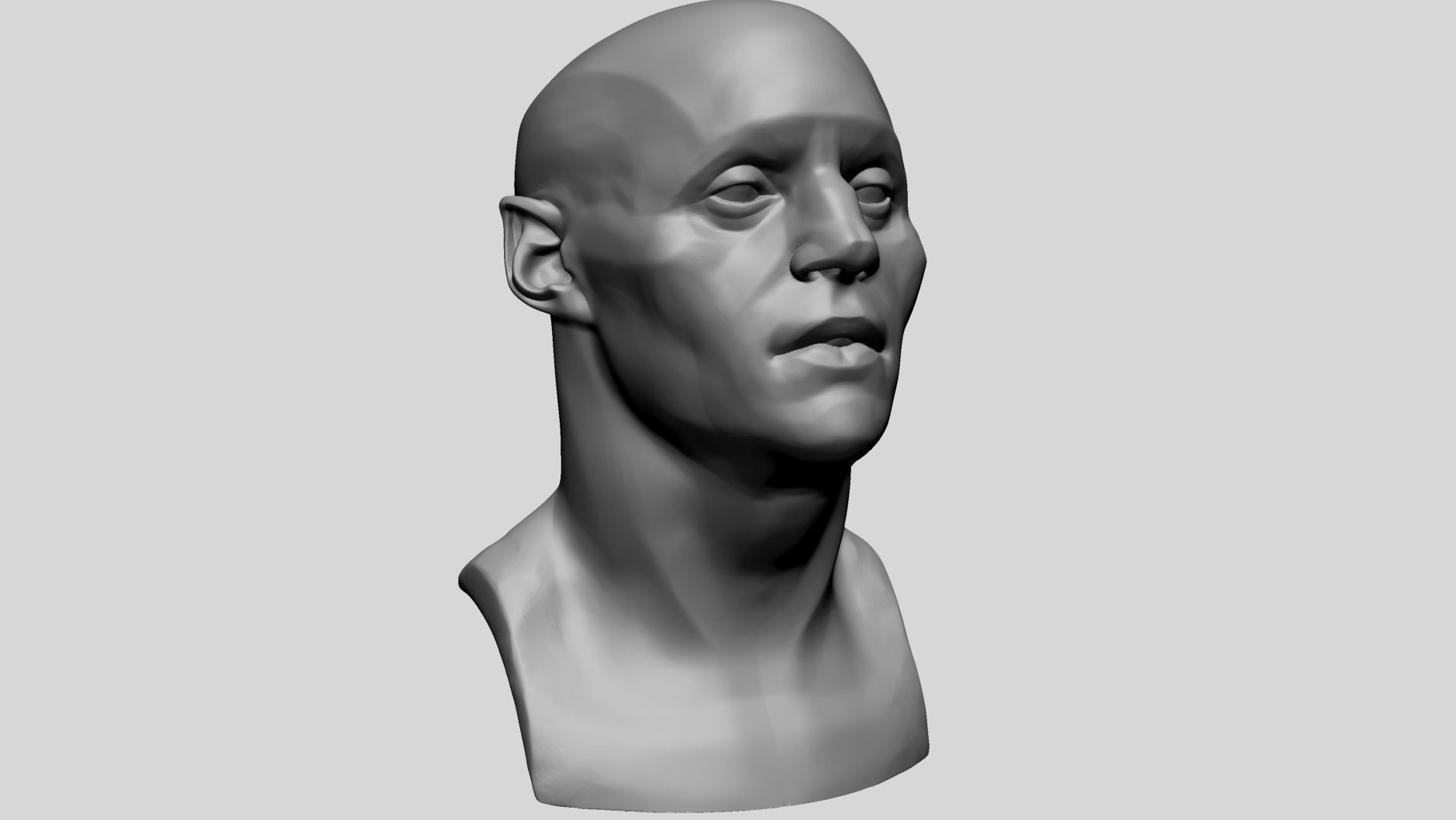 Male Head Planes and Different Shapes 3D model_2