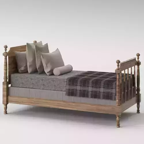 Bed for bedroom interior 3D model