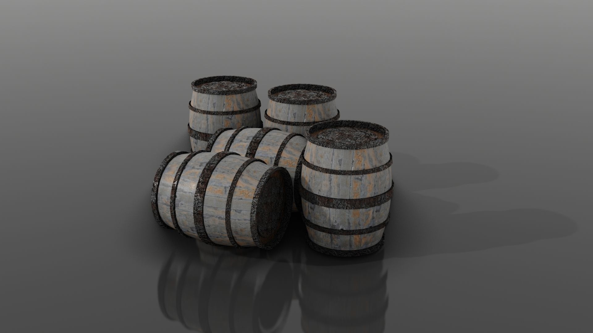 complete package of abandoned factory scenes Low-poly 3D model_8