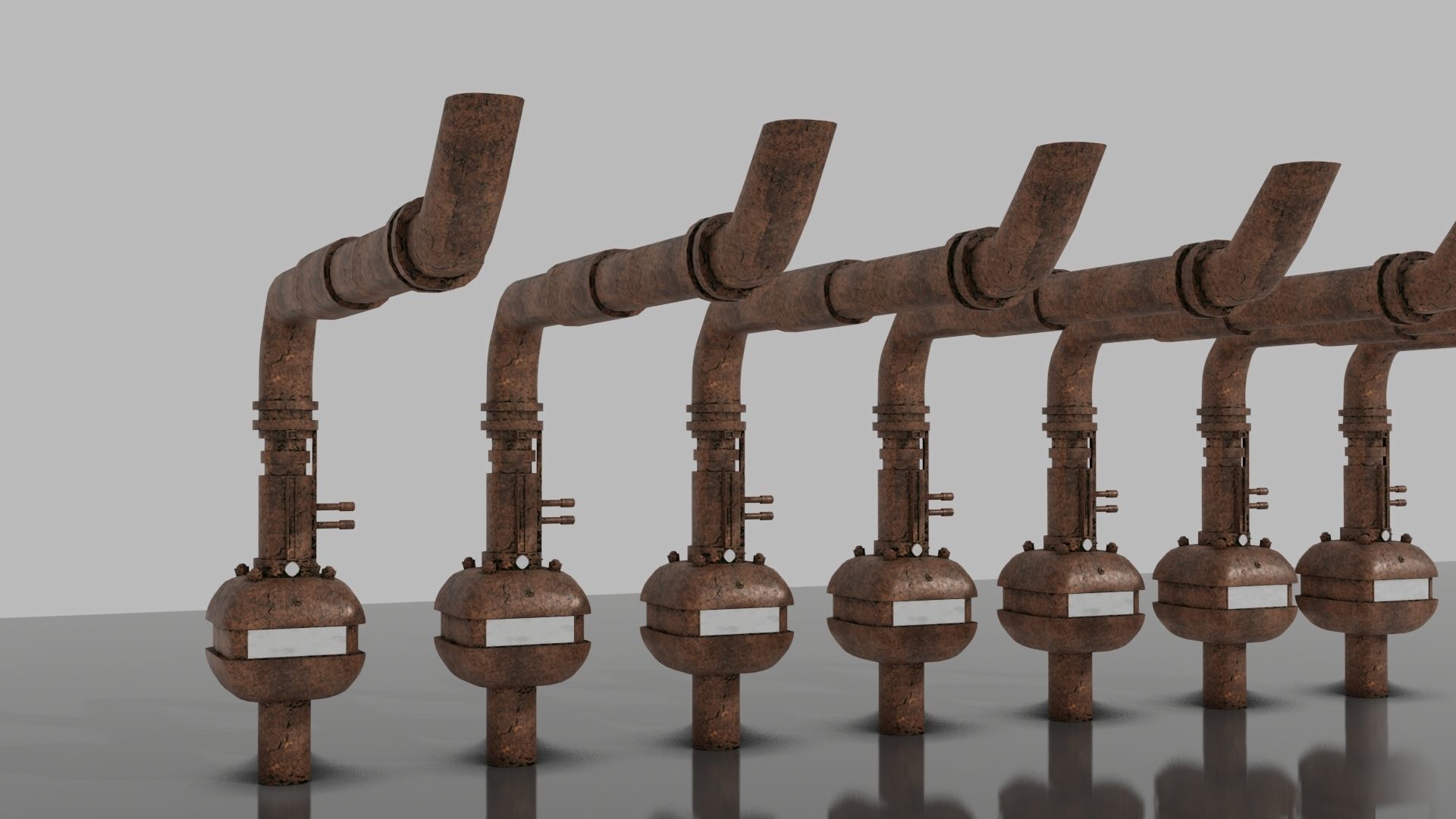 complete package of abandoned factory scenes Low-poly 3D model_6