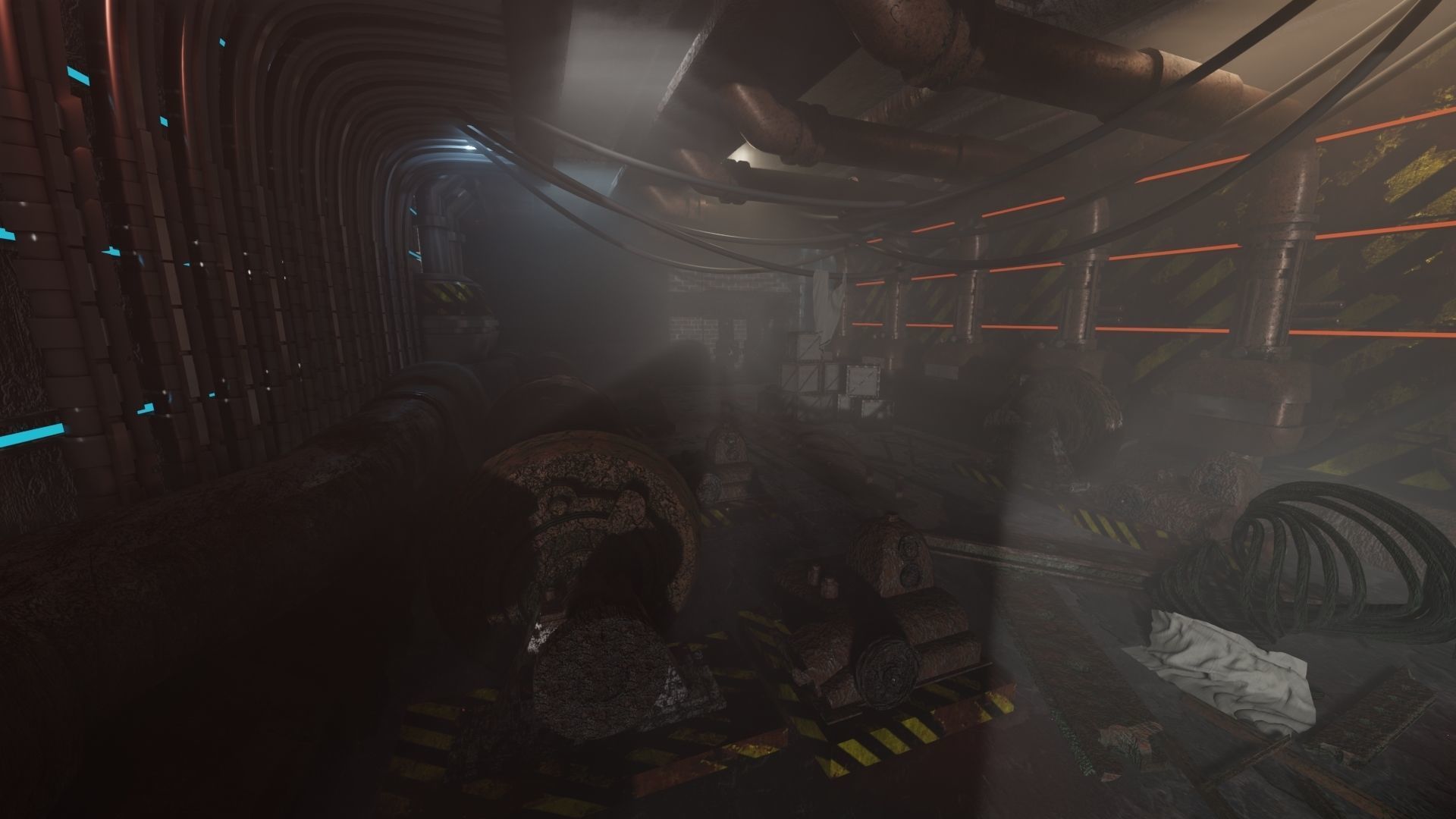 complete package of abandoned factory scenes Low-poly 3D model_2