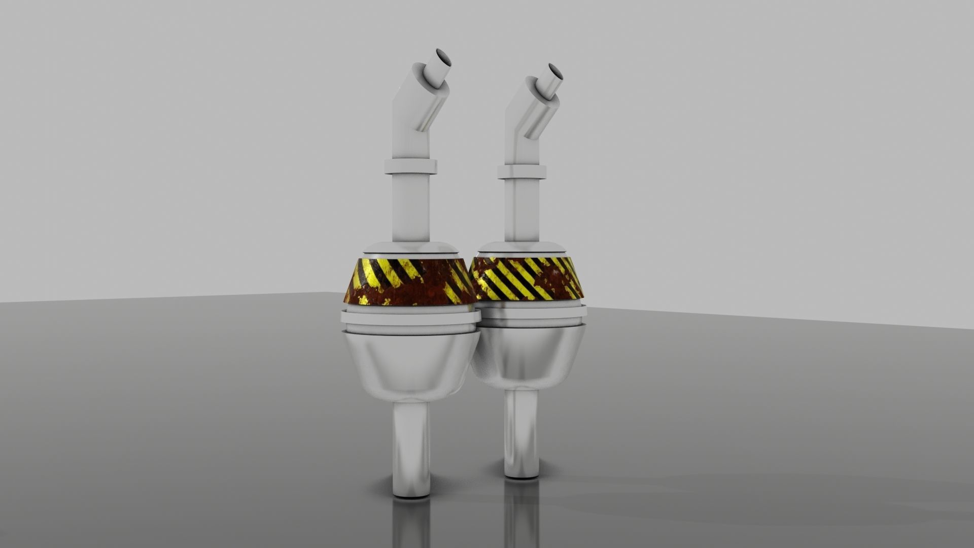 complete package of abandoned factory scenes Low-poly 3D model_7