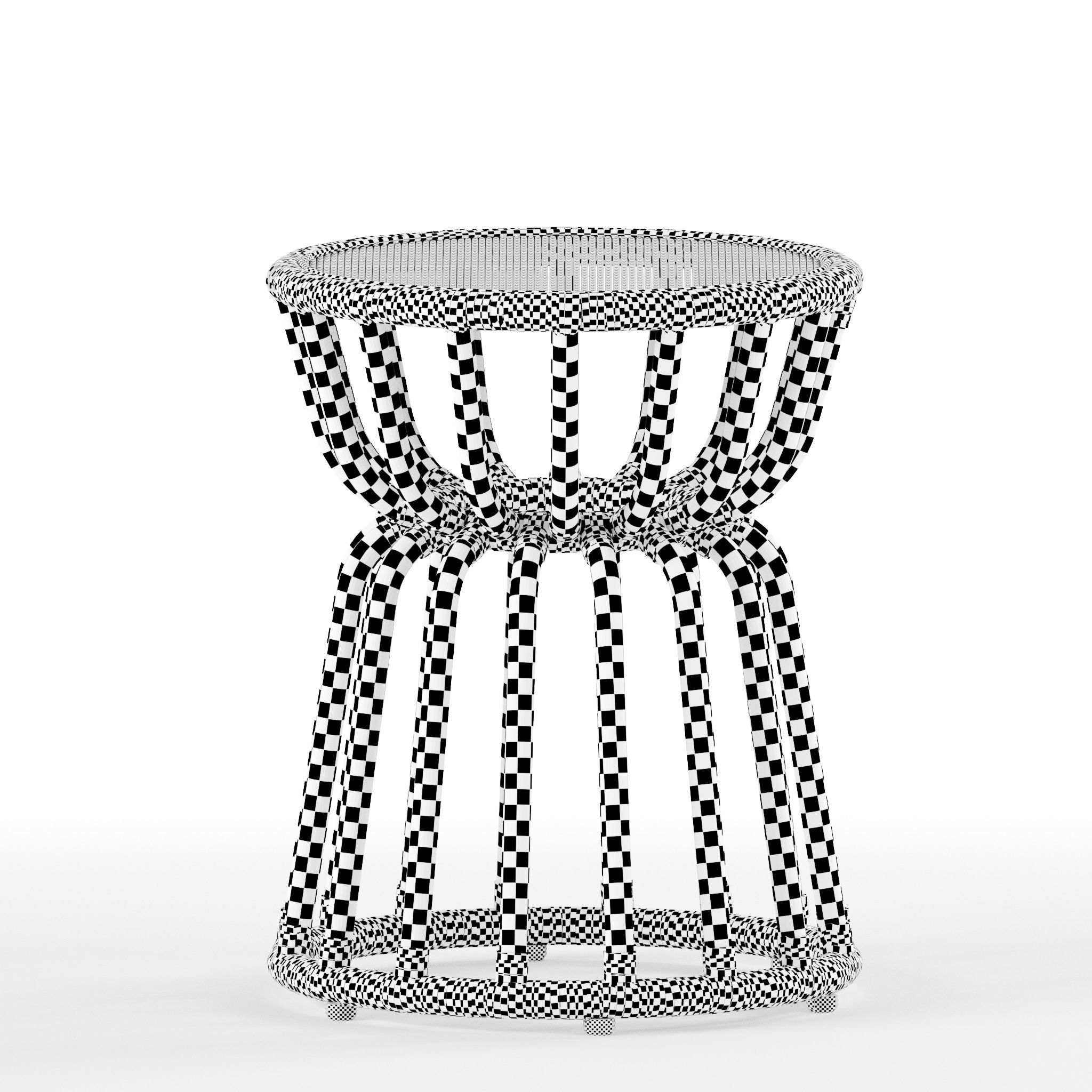 Kids Rattan Nightstand 3D model_2