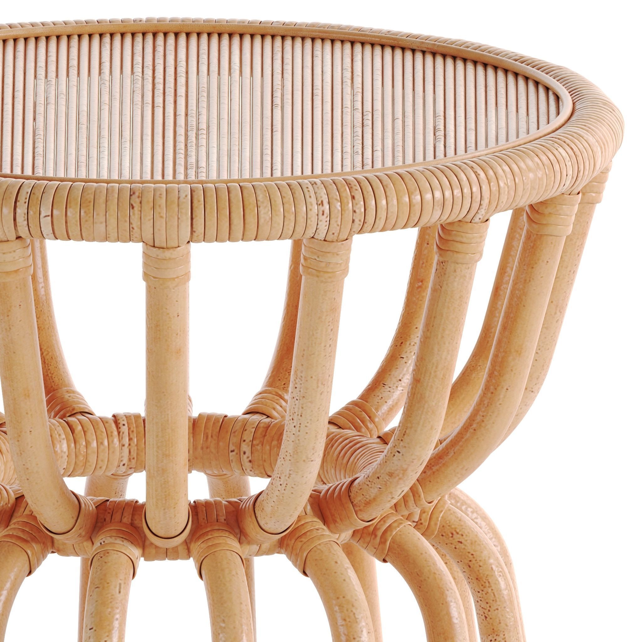 Kids Rattan Nightstand 3D model_1