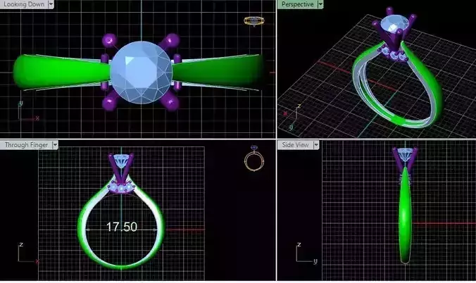 Big diamond ladies ring