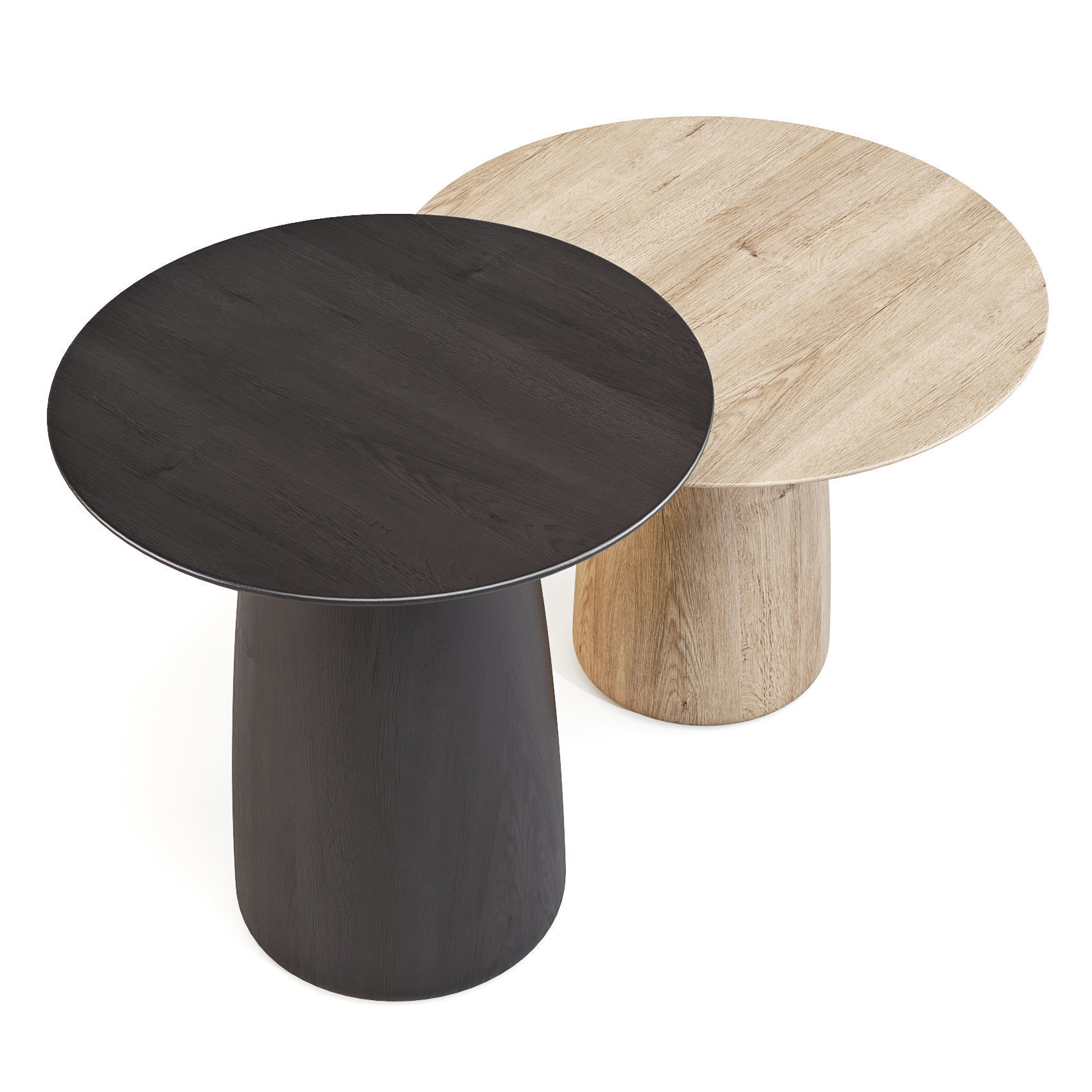 Tribu Dunes - Coffee and Side Table Low-poly 3D model_1