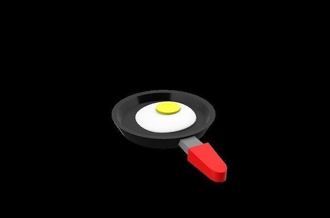 simple 3d egg pan model  Free 3D print model