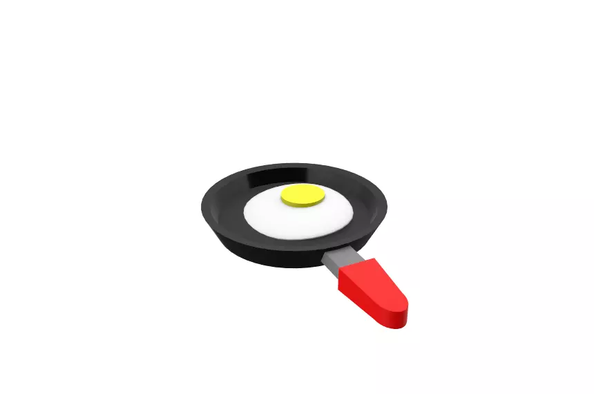 simple 3d egg pan model Free 3D print model