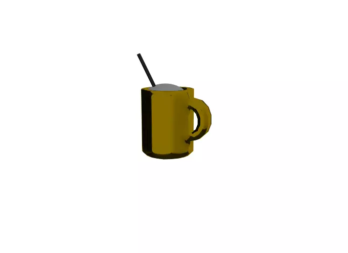 simple golden mug Free 3D print model