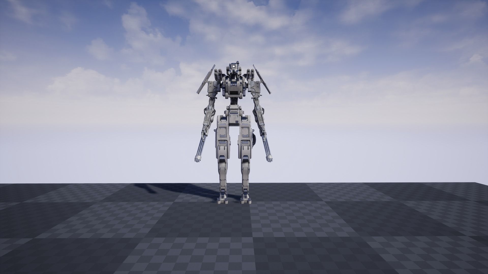 Military Robot Low-poly 3D model_15