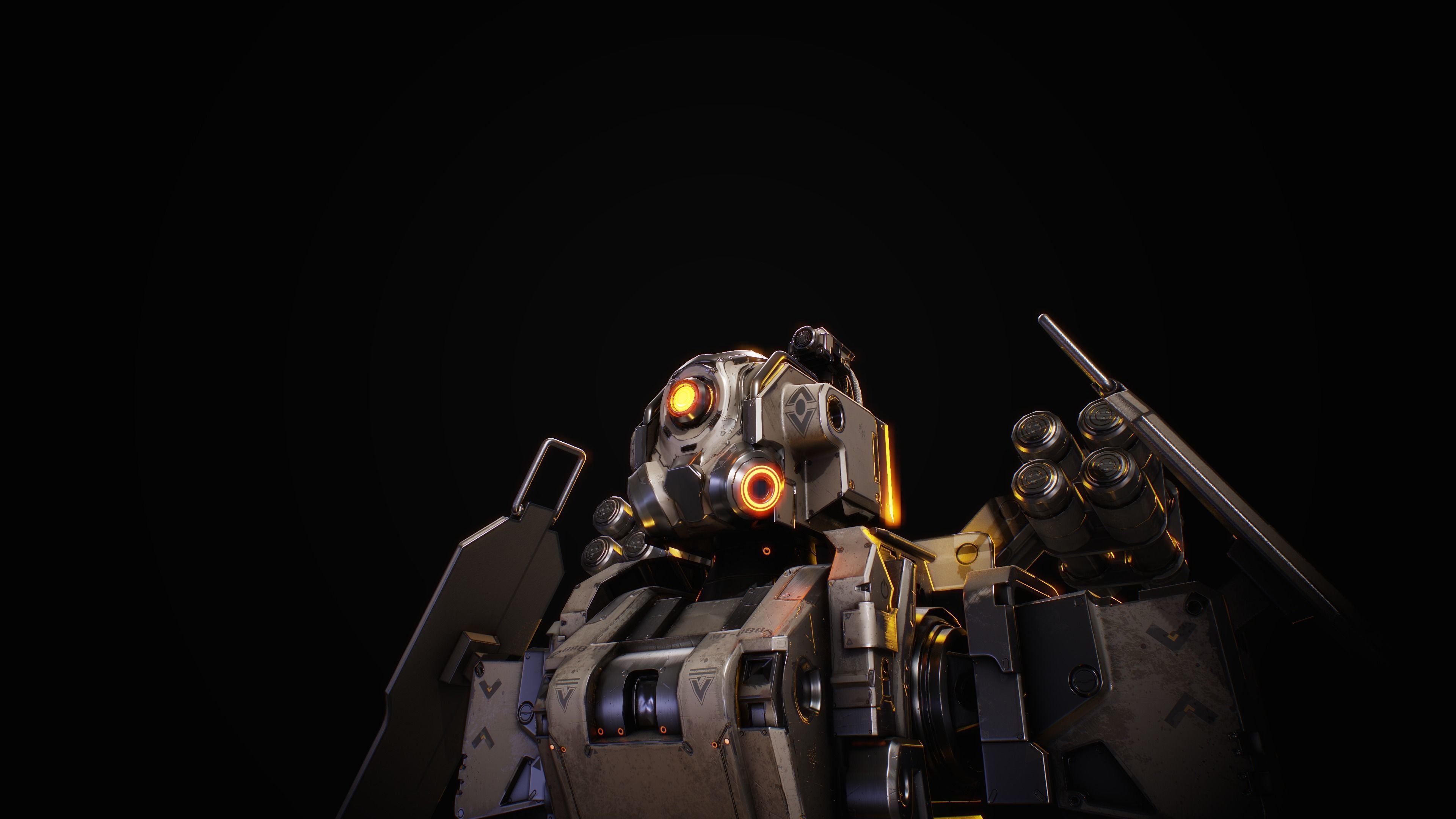 Military Robot Low-poly 3D model_11