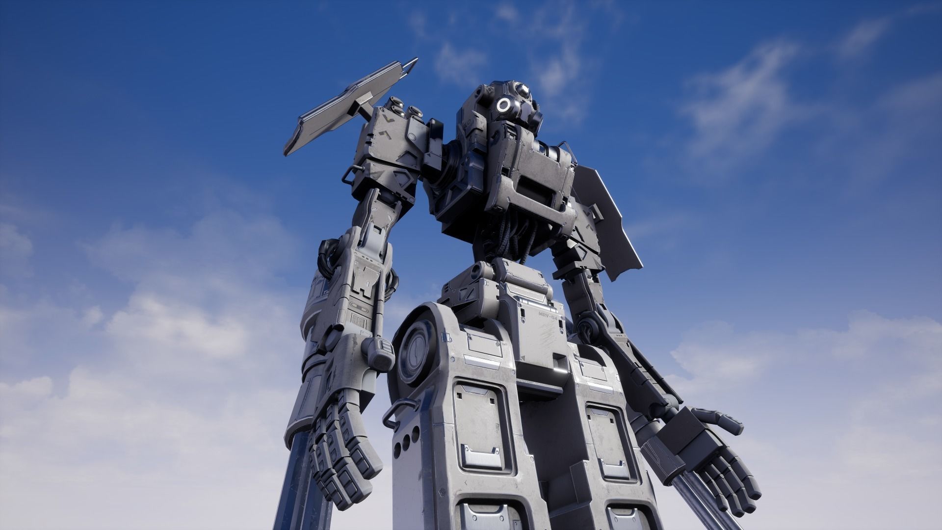 Military Robot Low-poly 3D model_20