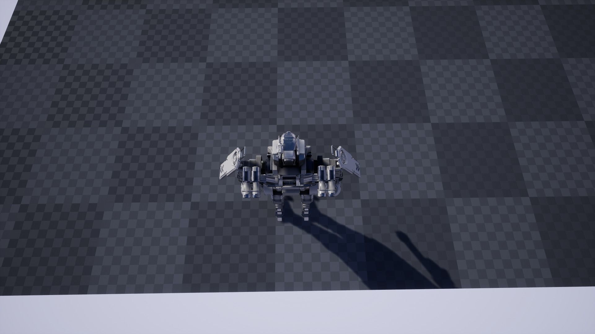 Military Robot Low-poly 3D model_26