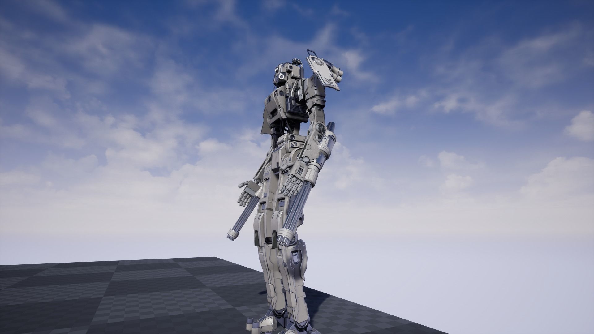 Military Robot Low-poly 3D model_23