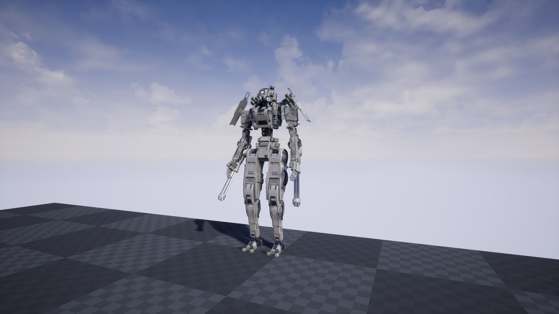 Military Robot Low-poly 3D model_16