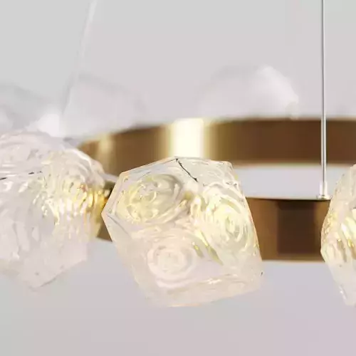 VAULT EMILLE GEOMETRIC GLASS CHANDELIER 