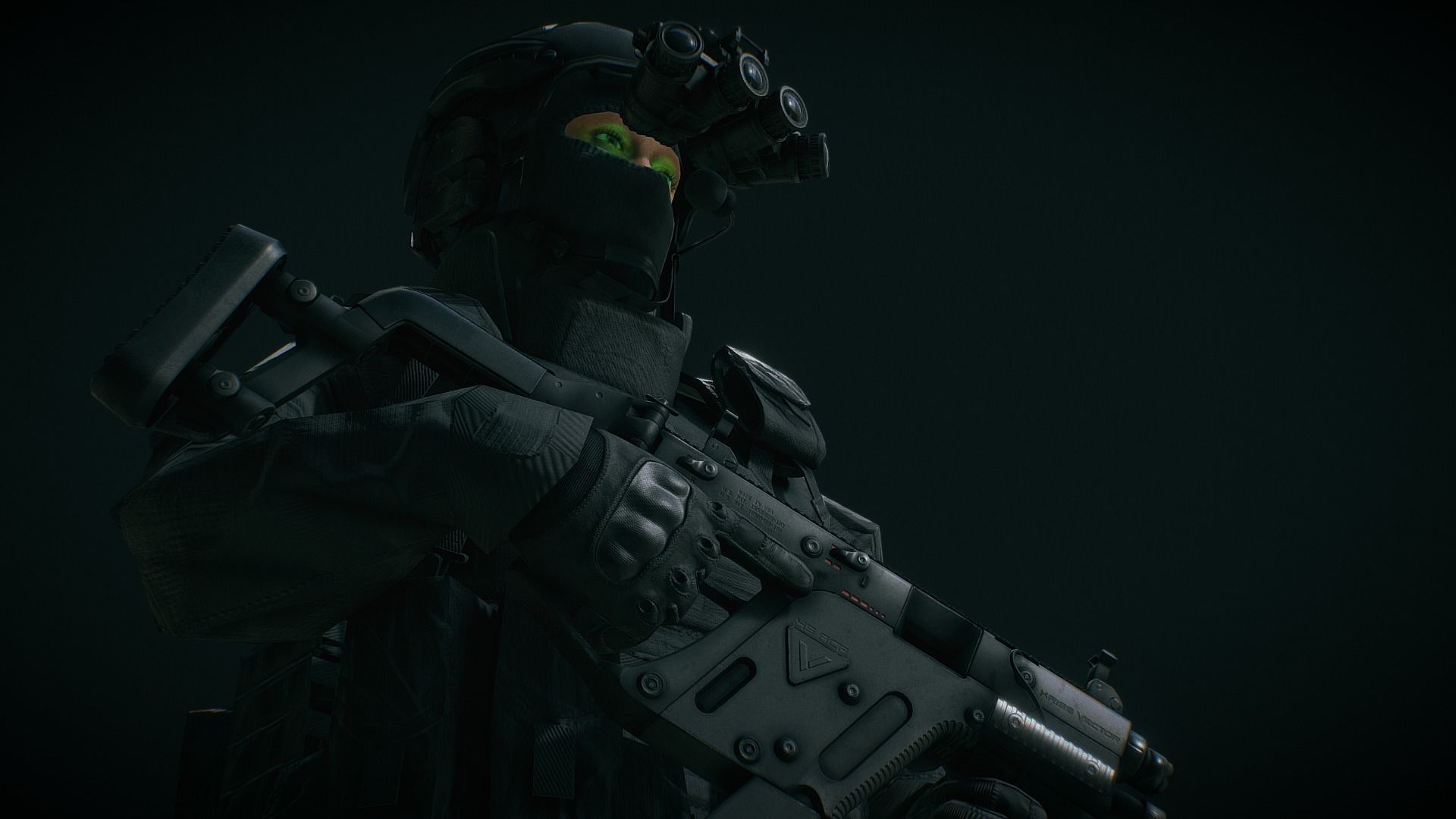 SWAT Operator free VR / AR / low-poly 3D model rigged | CGTrader
