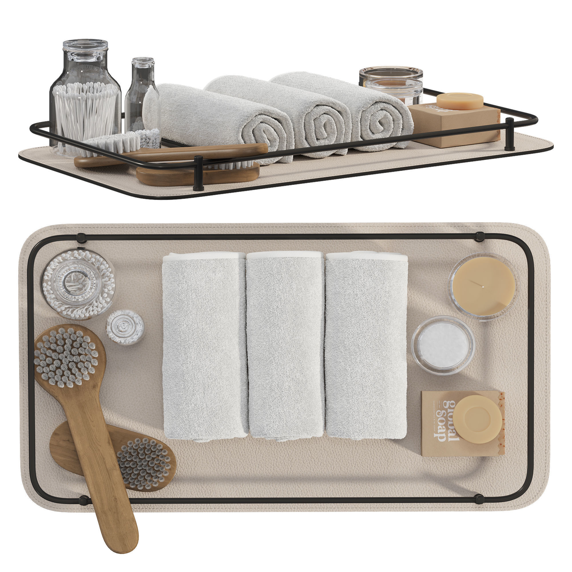 Bathroom Decorative Set 3D model_2