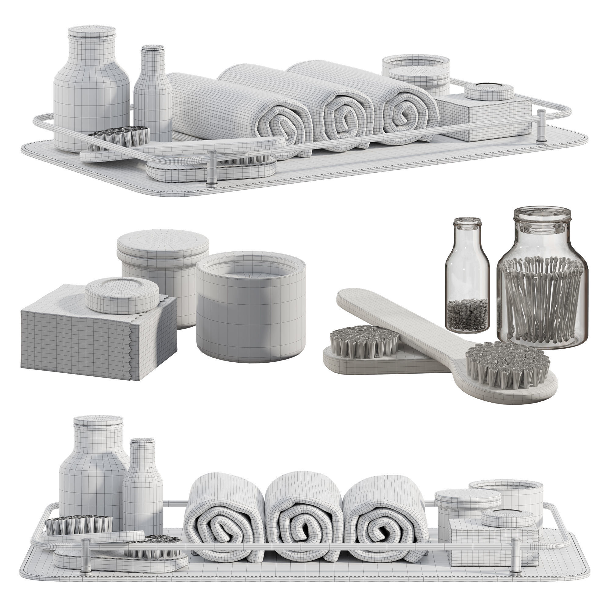 Bathroom Decorative Set 3D model_1