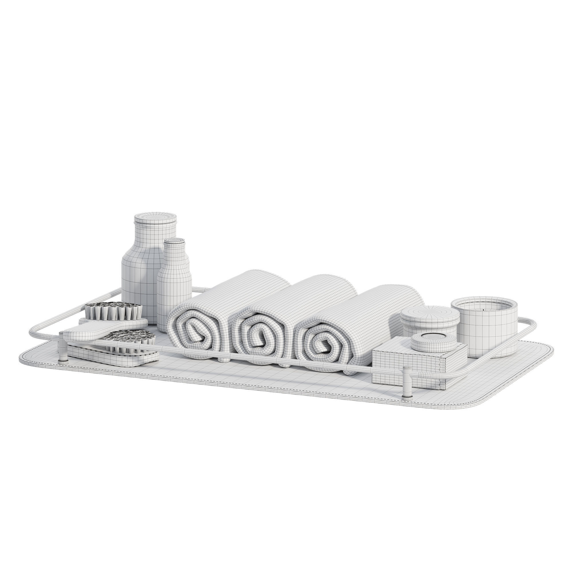 Bathroom Decorative Set 3D model_15