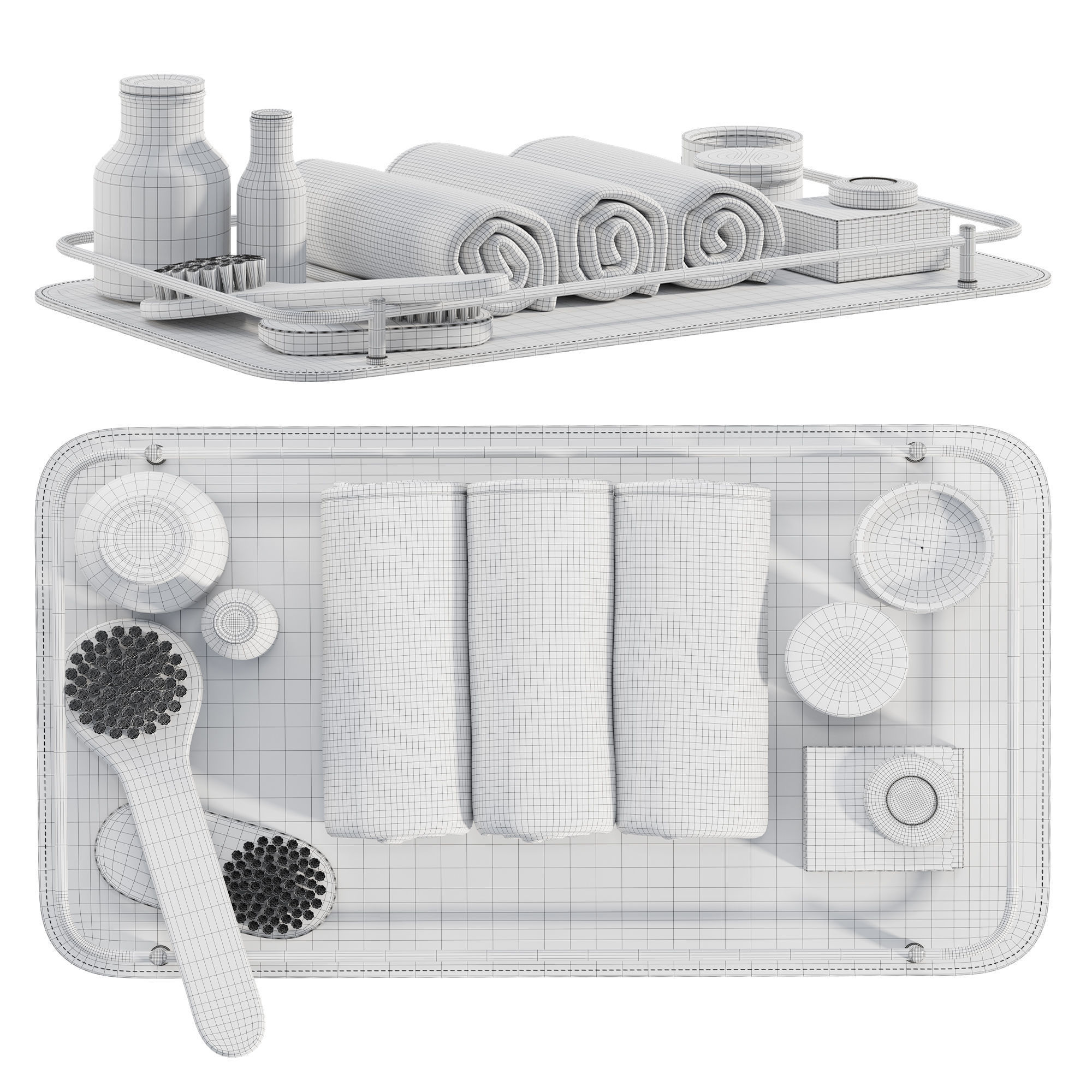 Bathroom Decorative Set 3D model_3