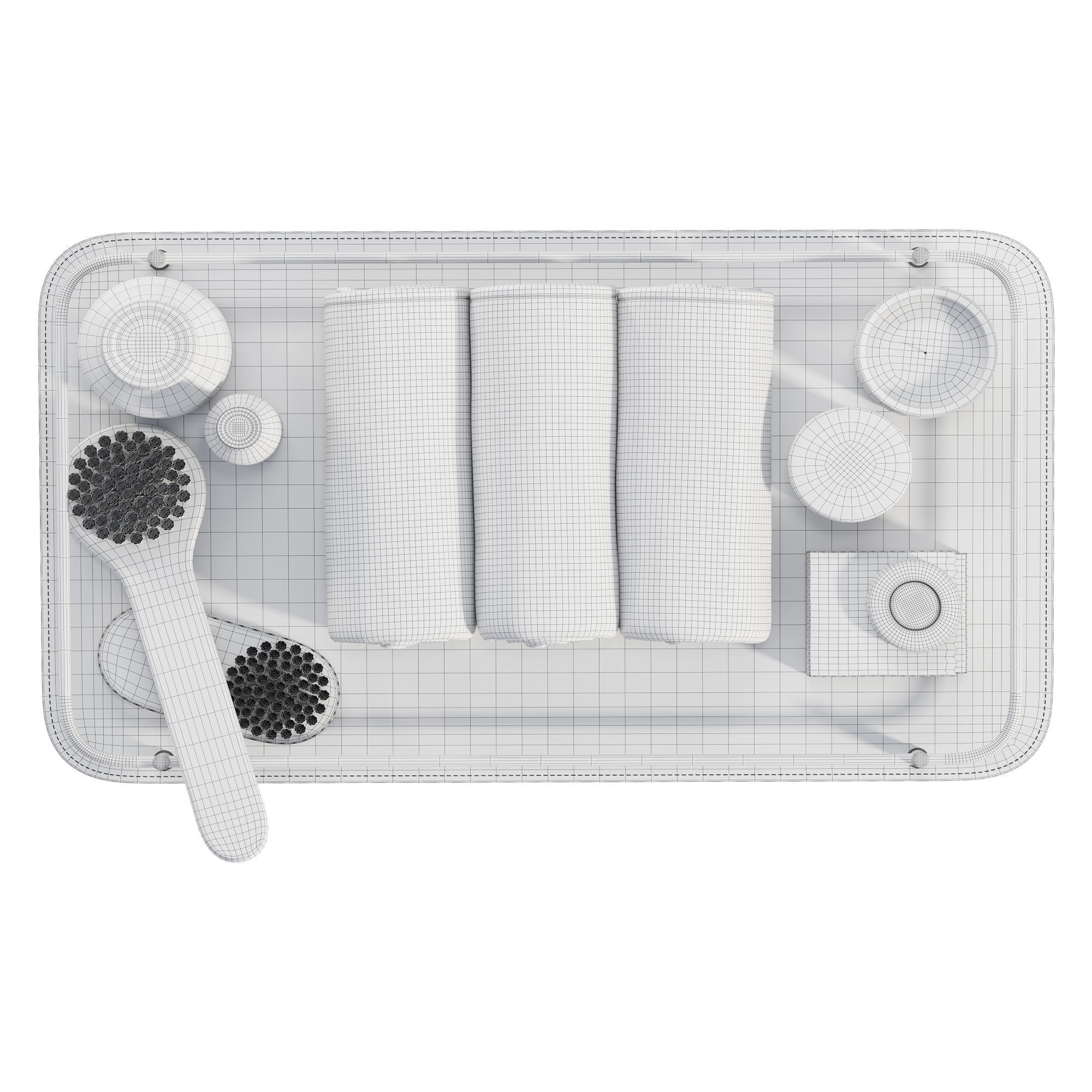 Bathroom Decorative Set 3D model_19