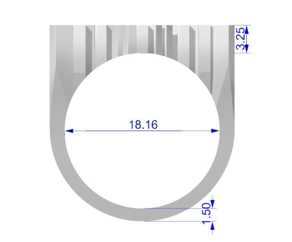 ring New Years Christmas Snowflake 3D print model_10