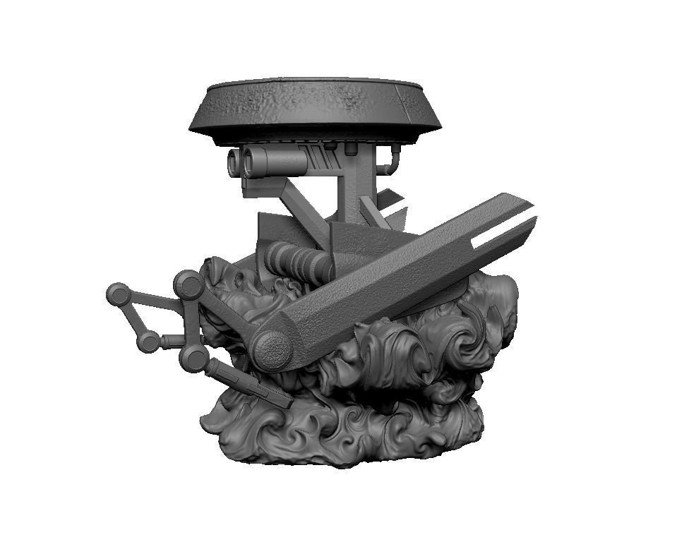 mustafar droid diorama 3D print model_8