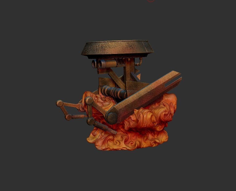 mustafar droid diorama 3D print model_3