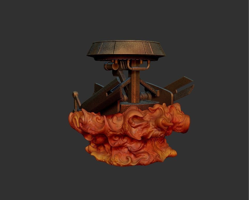 mustafar droid diorama 3D print model_4