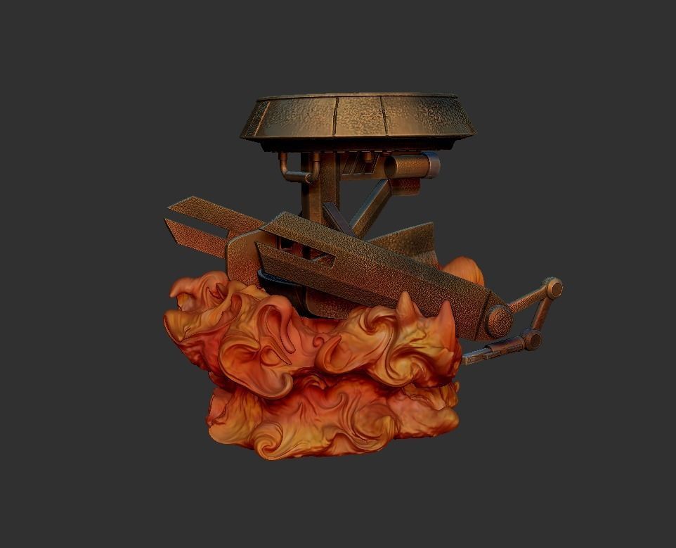mustafar droid diorama 3D print model_5