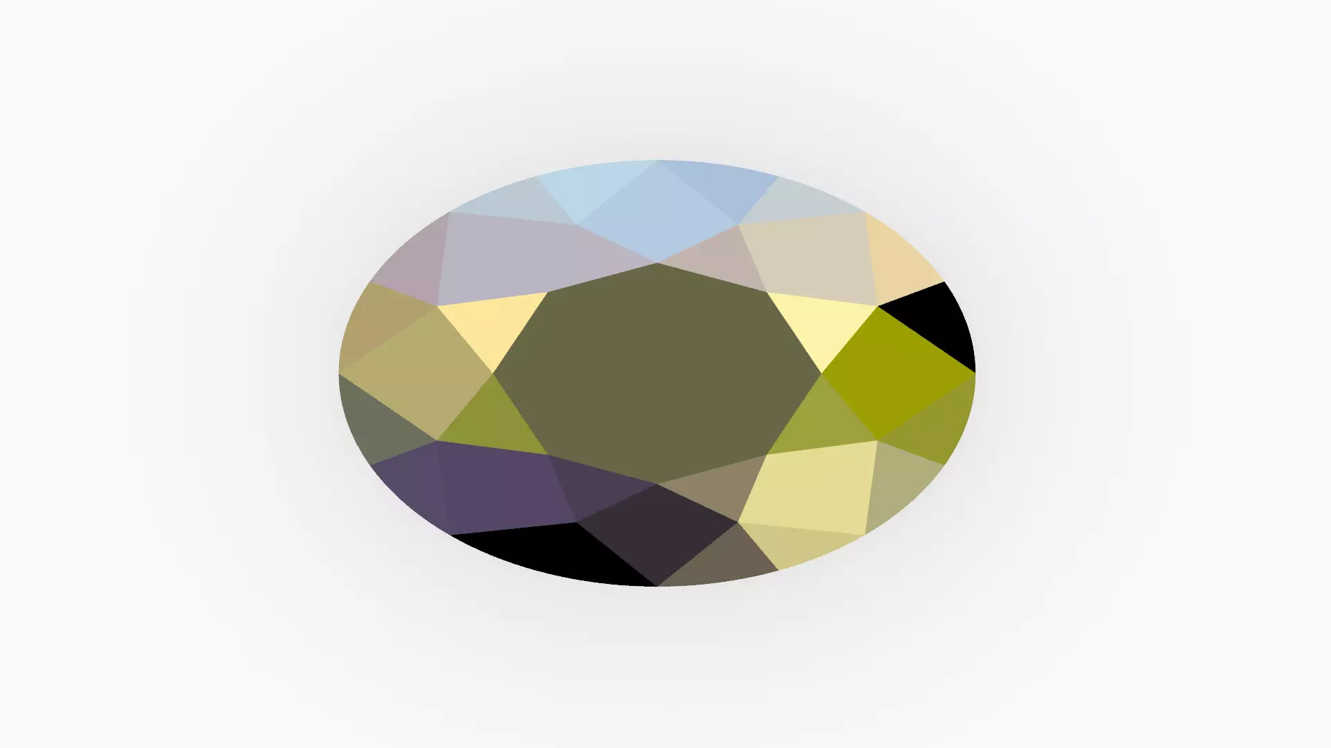 Oval Brilliant Gem  3D print model_0