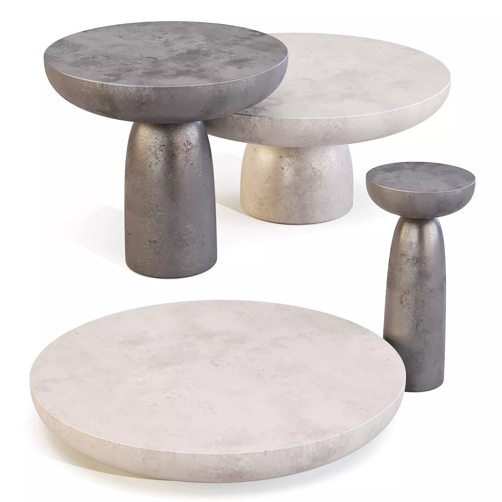 Mogg Olo - Coffee and Side Tables Low-poly 3D model_0