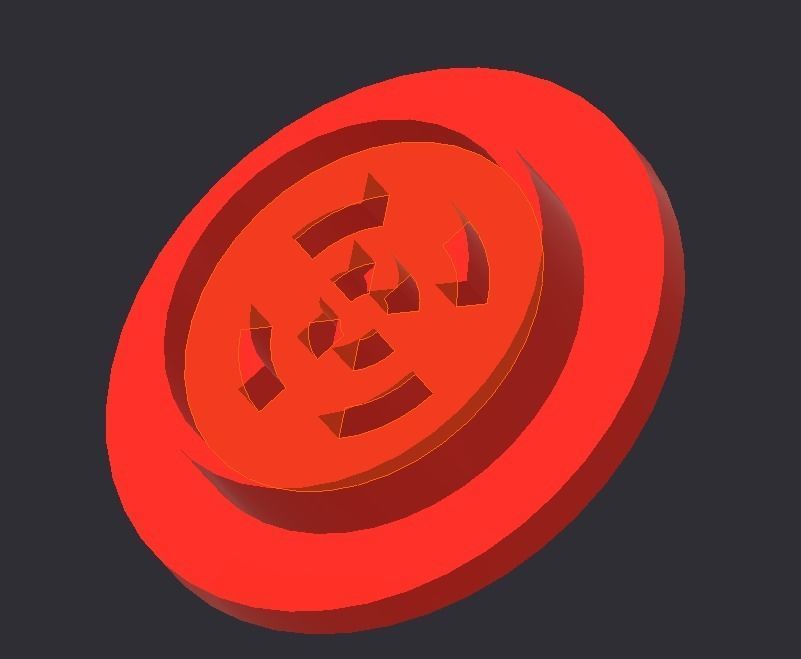Grinder button 3D print model_1