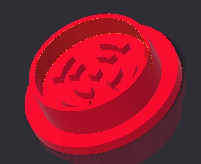 Grinder button 3D print model_2