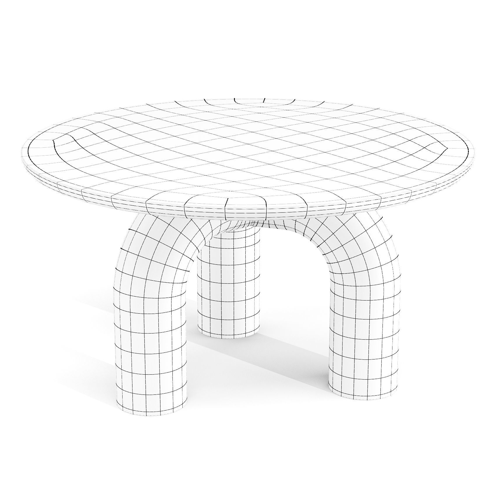 Mogg Elephante - Dining Tables Low-poly 3D model_6