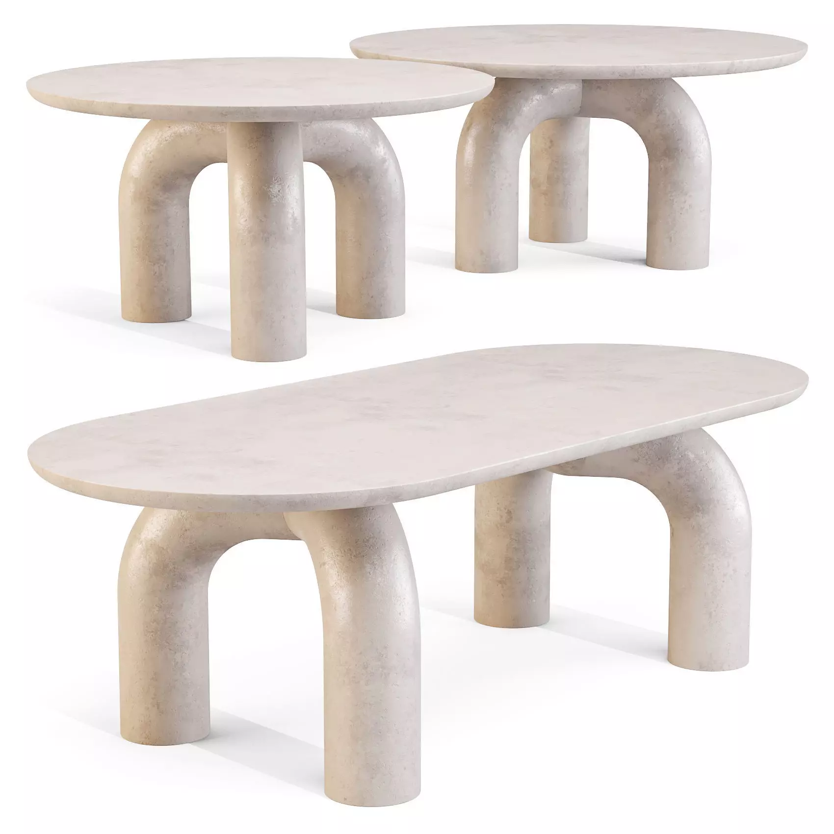 Mogg Elephante - Dining Tables Low-poly 3D model_0